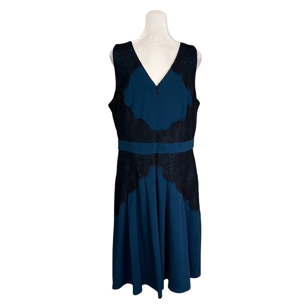 City Chic Lace Corset Teal Sleeveless Dress NWT Size 16 Small - Picture 4 of 7